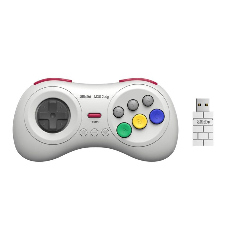 8BitDo M30 2.4G Wireless Pad White