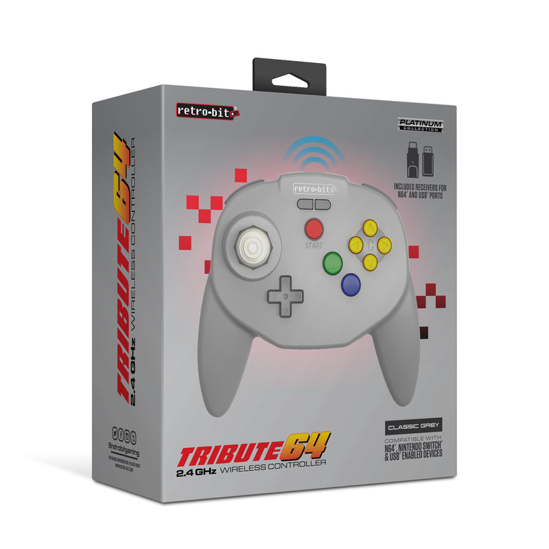 Retro-Bit Tribute 64 2.4G Grey