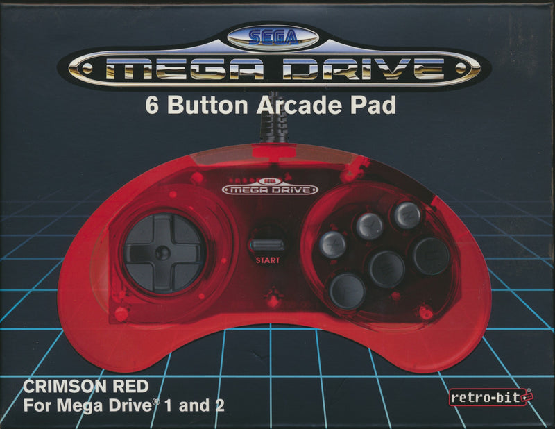 Retro-Bit SEGA MD Controller Crimson Red
