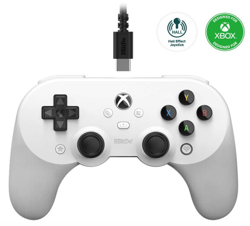 8BitDo Pro 2 Wired Xbox Gamepad White