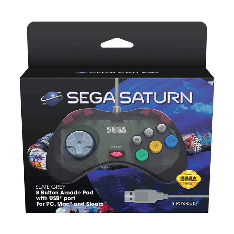 Retro-Bit SEGA Saturn USB Pad Grey