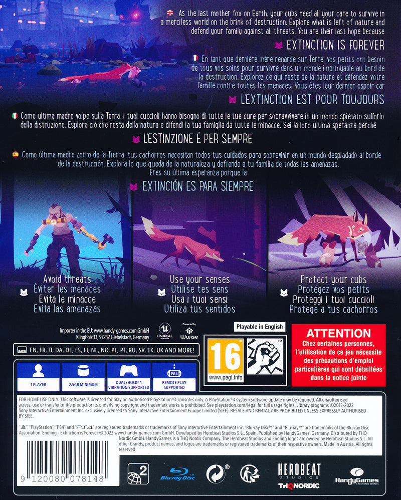 Endling Extinction is Forever PS4