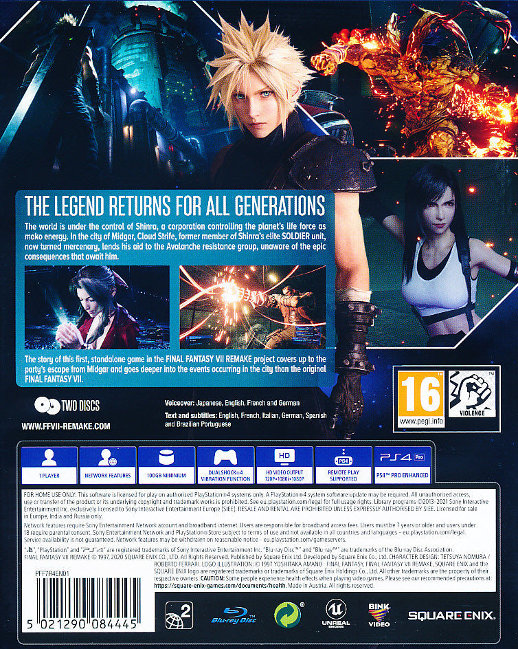 Final Fantasy VII Remake PS4
