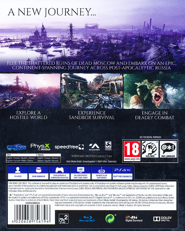 Metro Exodus PS4