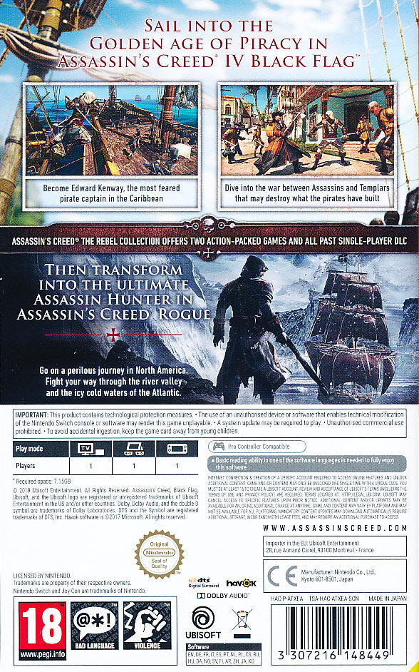 Assassins Creed Rebel Collection NS