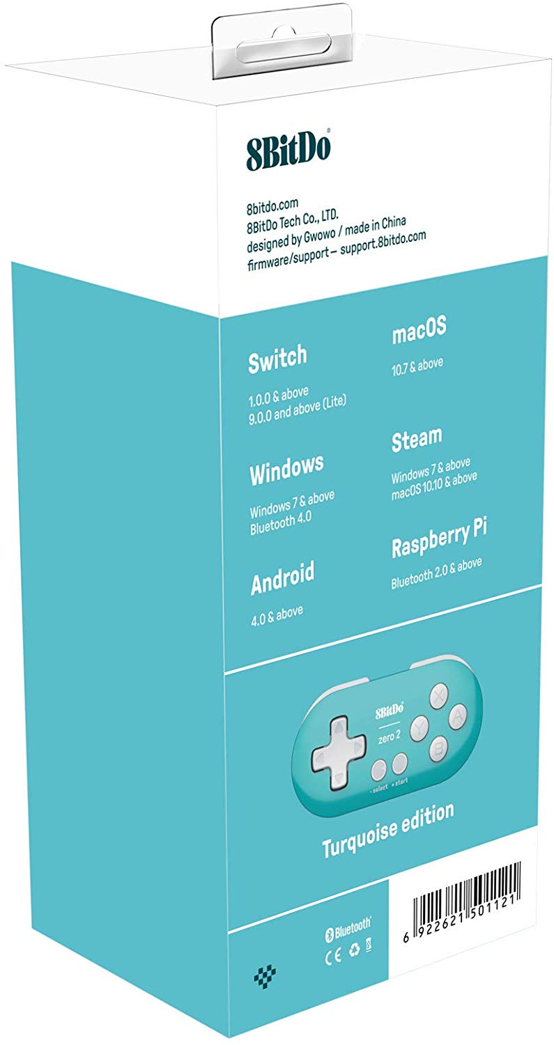 8BitDo Zero 2 Turquoise Edition