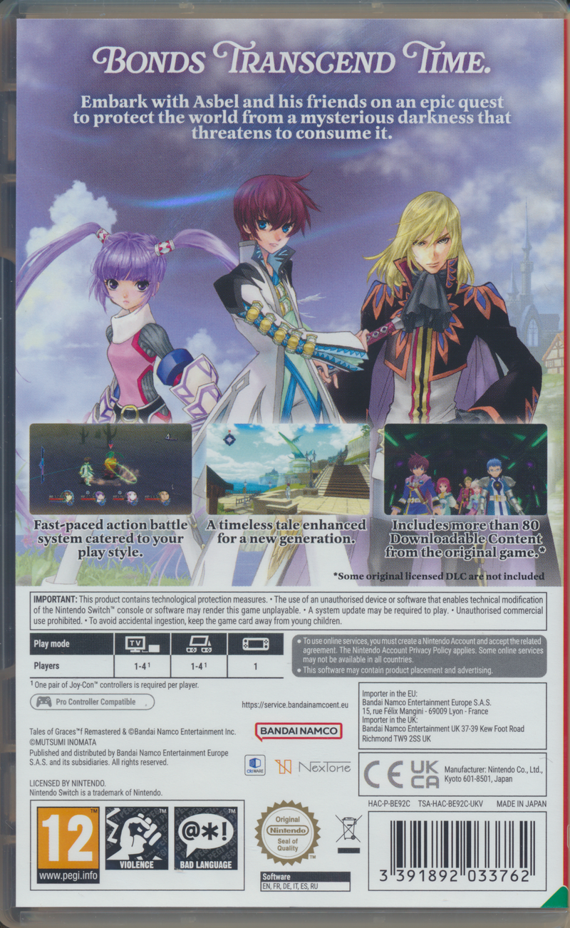 Tales of Graces F Remastered