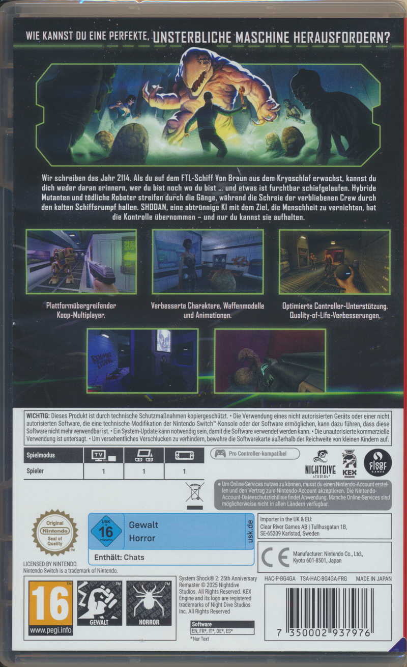 System Shock 2 25th Anniversary Remastered USK NS