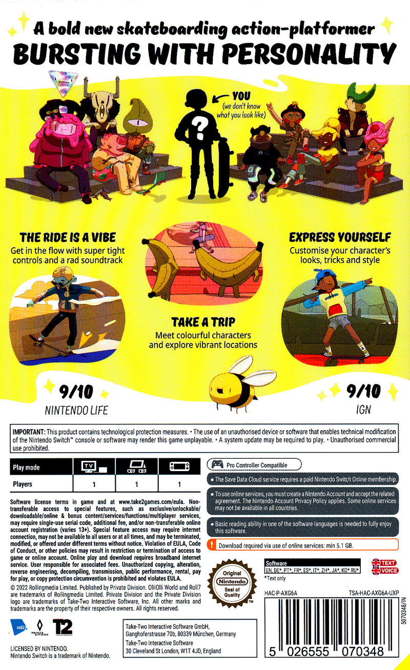 OlliOlli World (Code in a box) NS
