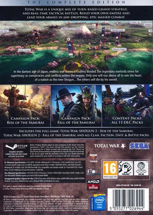 Total War Shogun 2 Complete Ed. PC