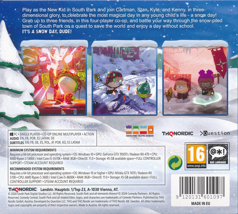 South Park Snow Day PC
