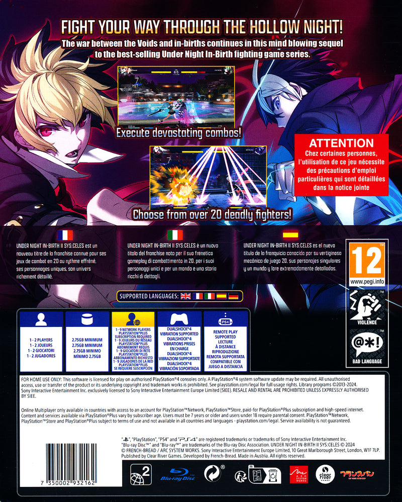 Under Night In Birth 2 PS4