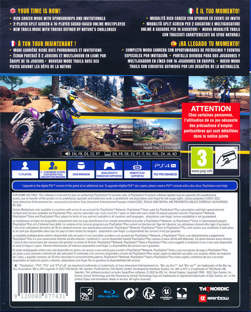 MX vs ATV Legends PS4