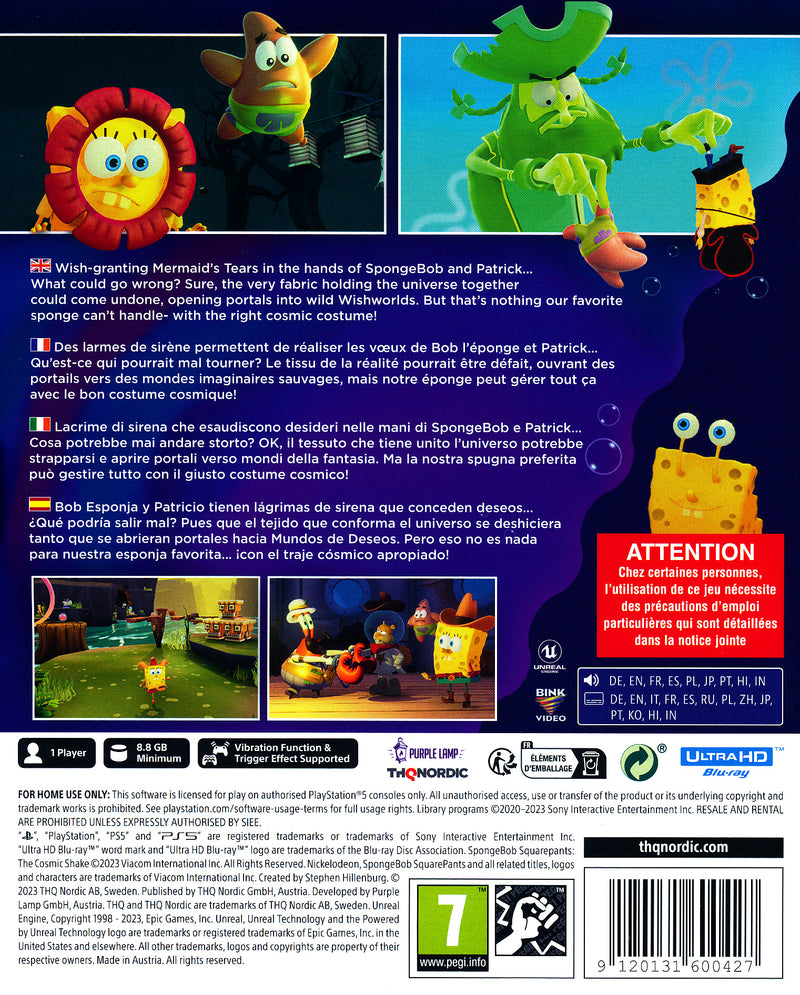 Spongebob Cosmic Shake PS5