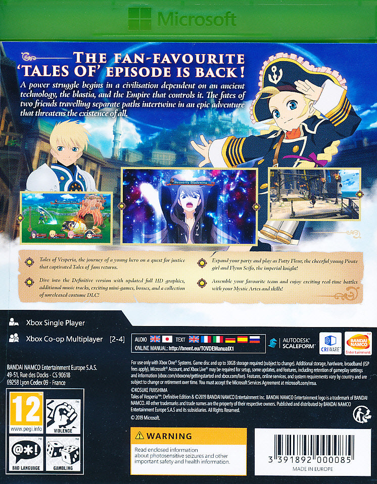 Tales of Vesperia Def. Ed. XBO
