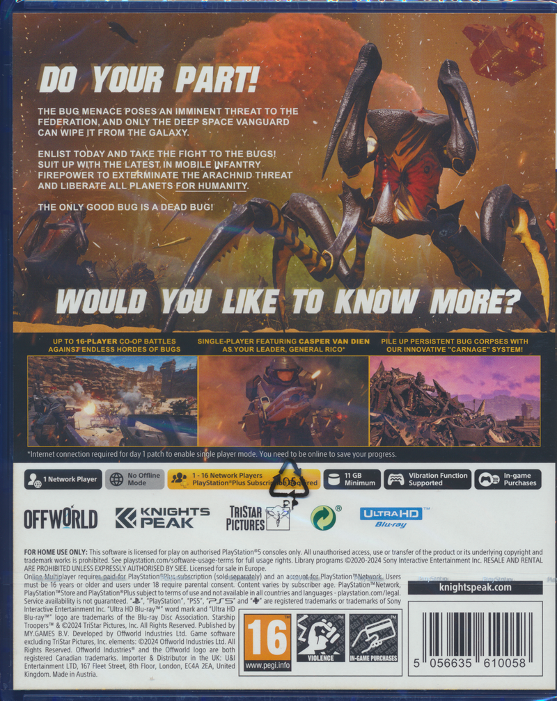 Starship Troopers Extermination PS5
