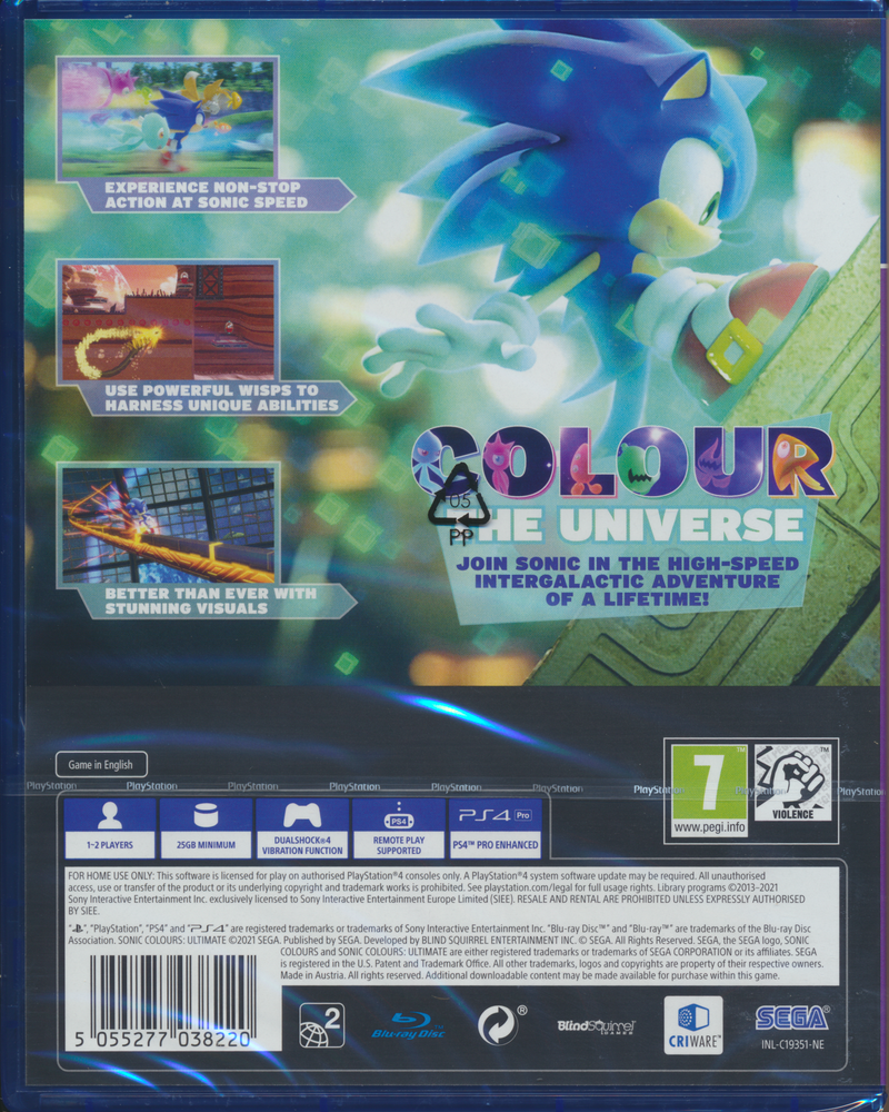 Sonic Colours Ultimate PS4