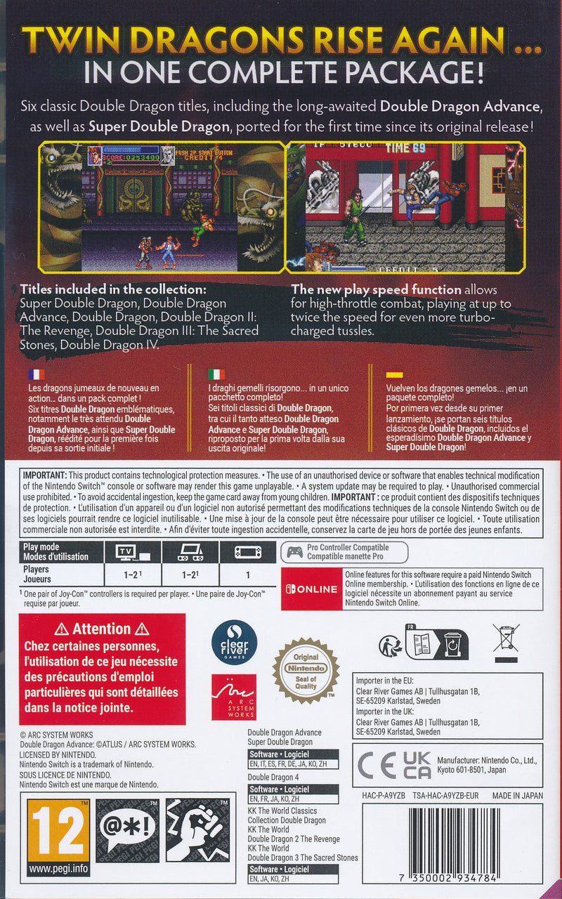 Double Dragon Collection NS