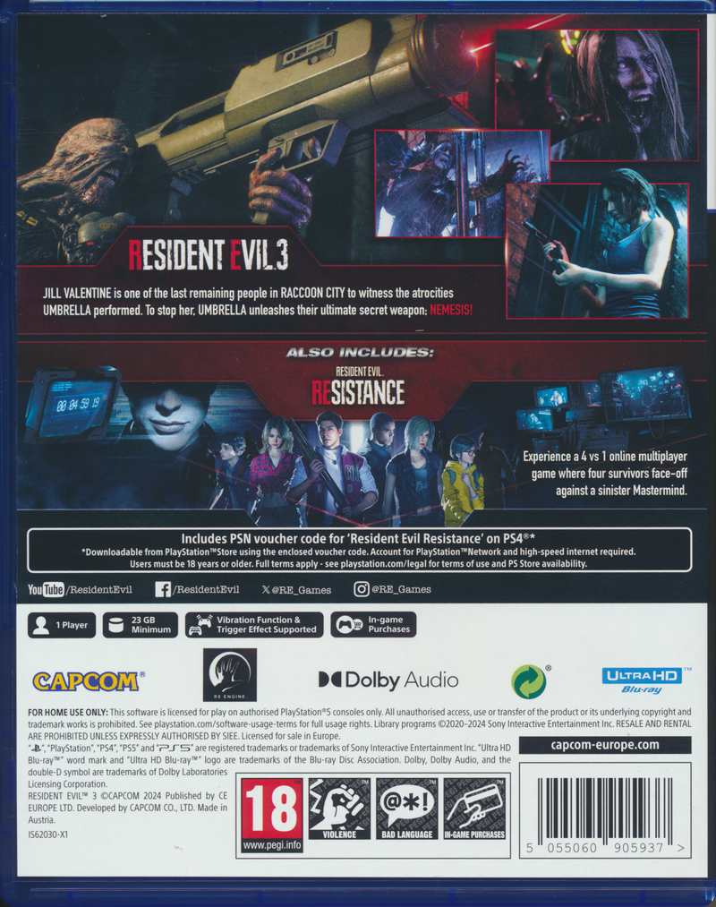 Resident Evil 3 Remake PS5