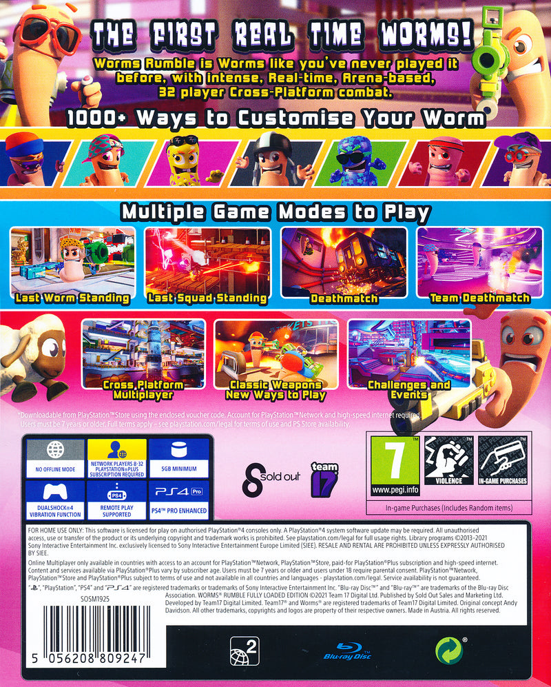 Worms Rumble Fully Loaded PS4