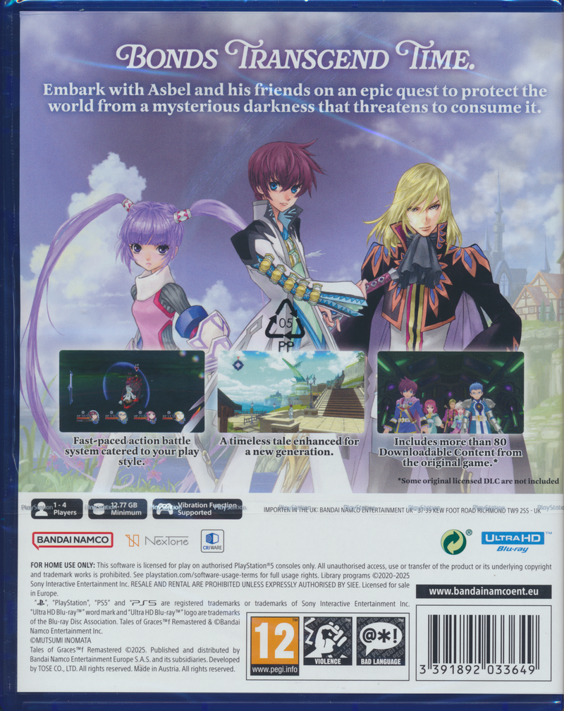 Tales of Graces F Remastered PS5