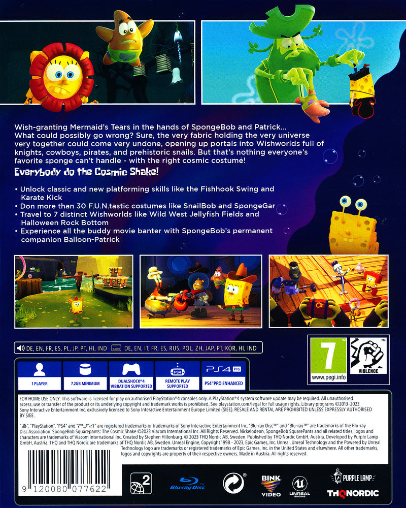 Spongebob Cosmic Shake PS4