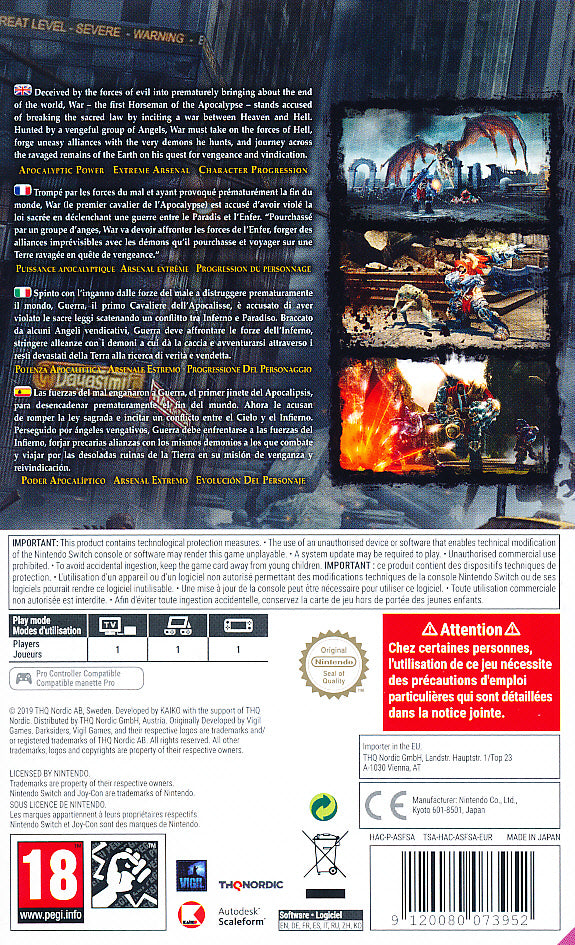 Darksiders Warmastered Ed. NS