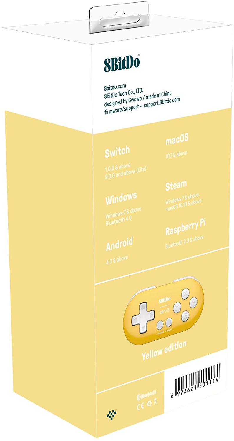 8BitDo Zero 2 Yellow Edition