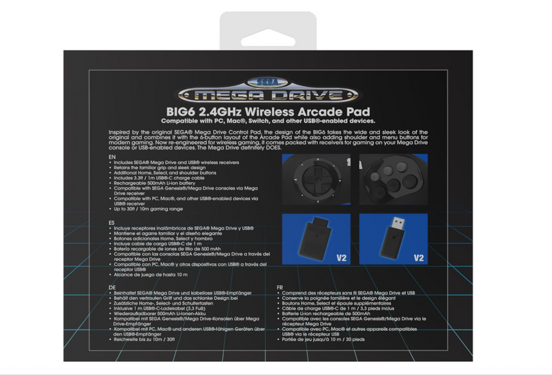 Retro-Bit SEGA MD BIG6 Gamepad USB