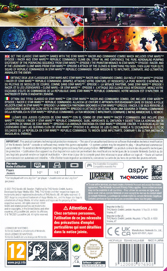 Star Wars Racer & Commando Combo NS