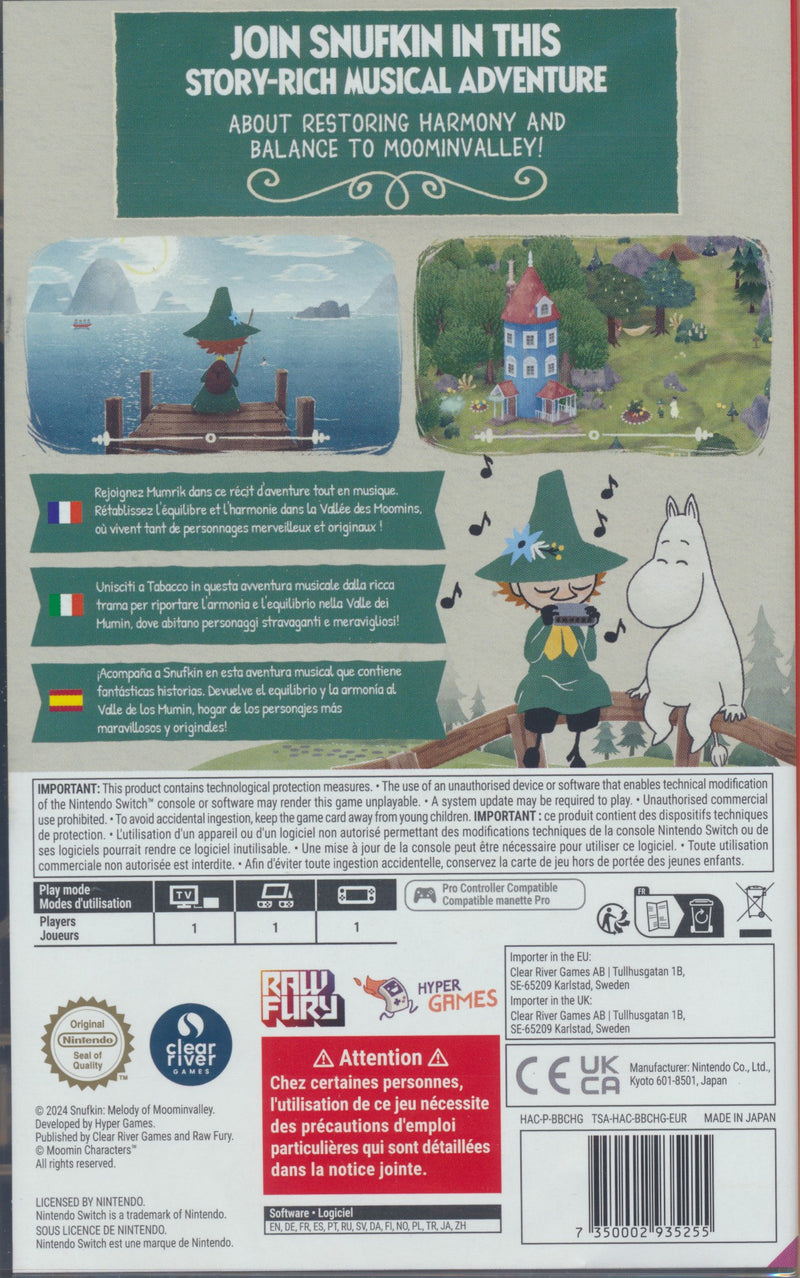 Snufkin Melody of Moominvalley EFS NS