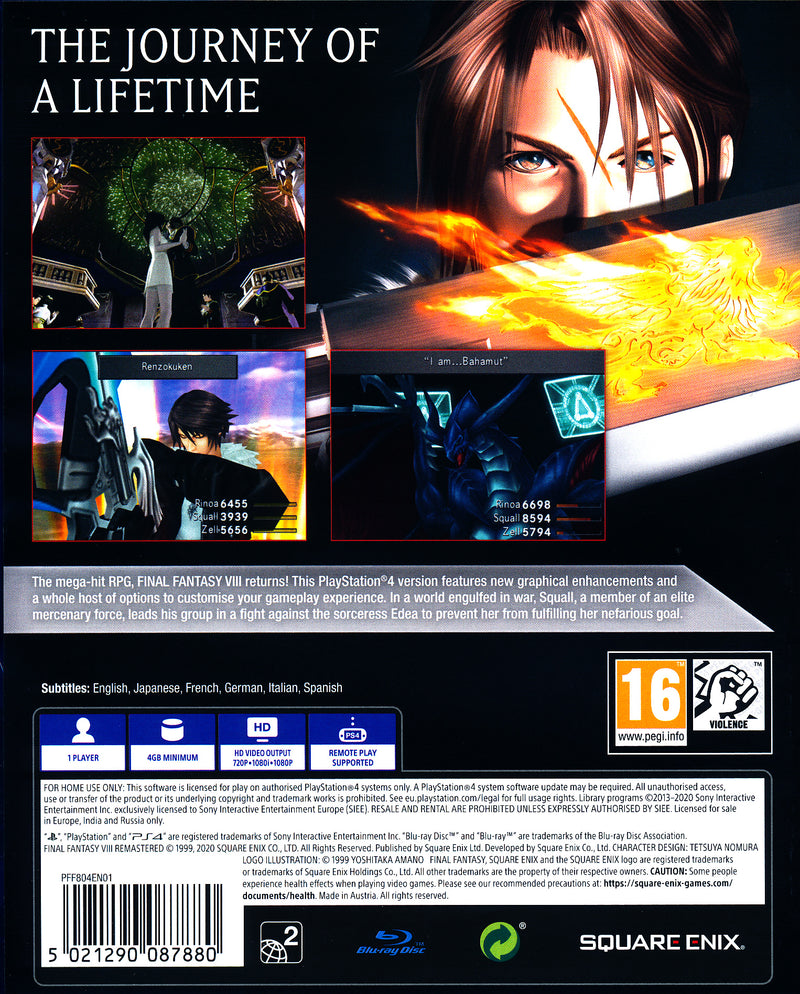 Final Fantasy VIII Remastered PS4