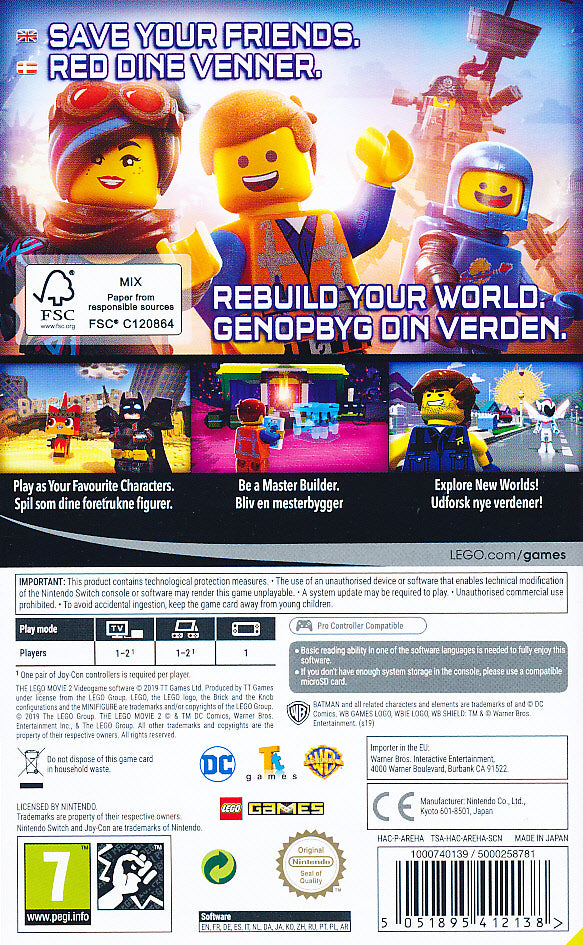 Lego Movie Videogame 2 NS