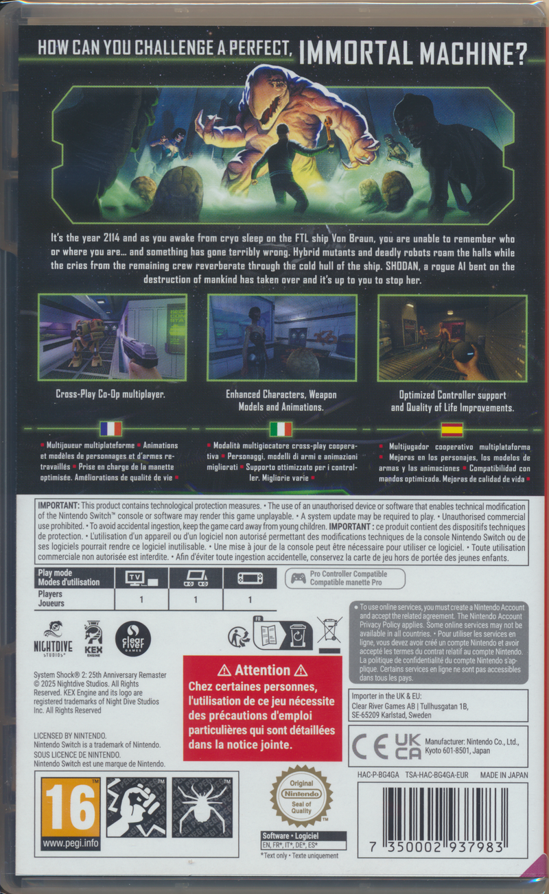 System Shock 2 25th Anniversary Remastered NS