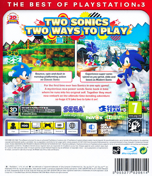 Sonic Generations Essentials PS3