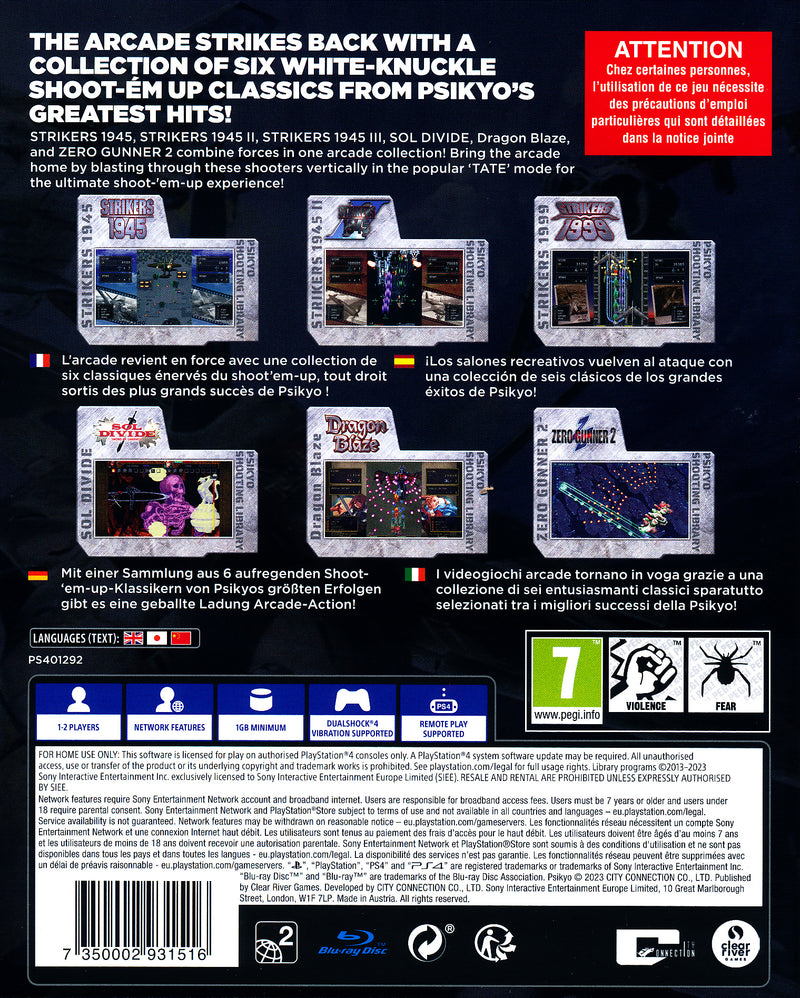 Psikyo Shooting Library Vol 1 PS4
