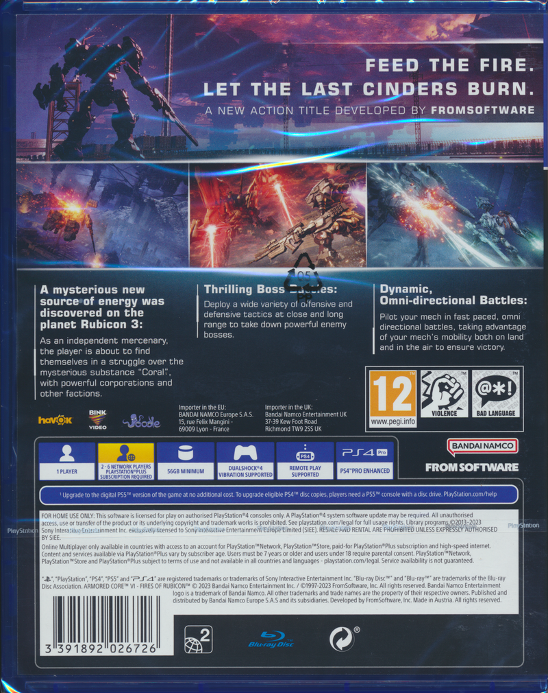 Armored Core VI Fires of Rubicon PS4