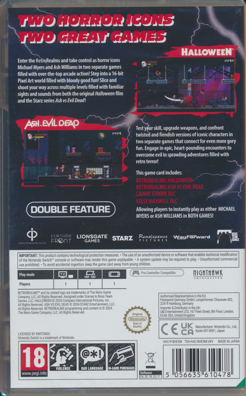 Halloween & Ash vs Evil Dead Retro Realms NS