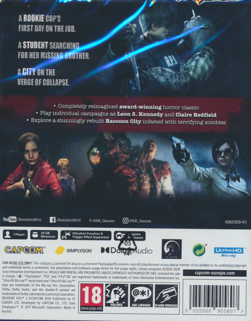 Resident Evil 2 Remake PS5