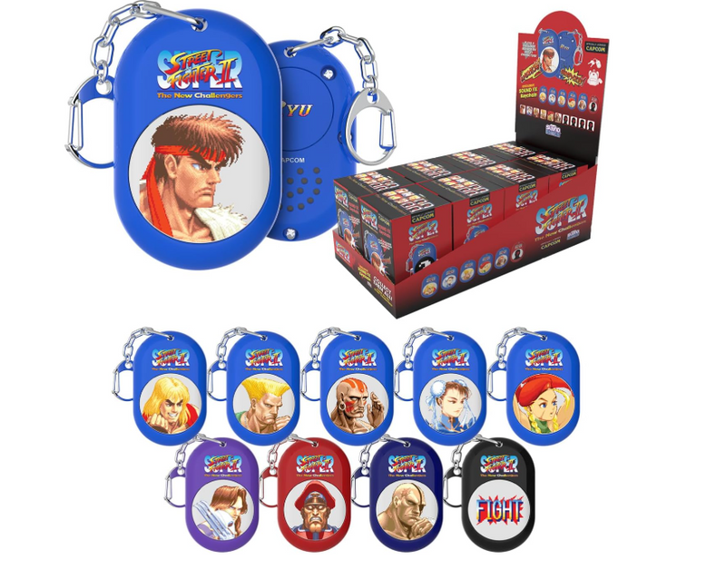 Street Fighter 2 Sound FX Key Chain Blind Box - 8 Pcs