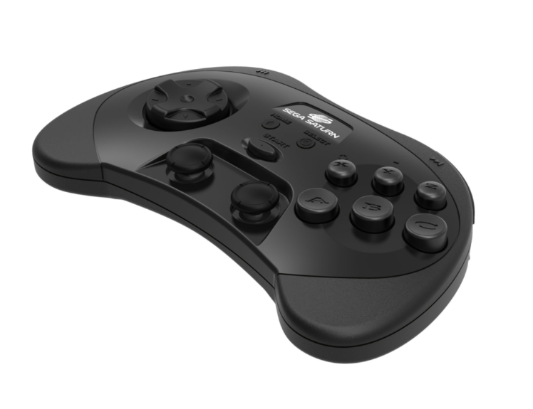 Retro-Bit SEGA Saturn PRO Controller Black