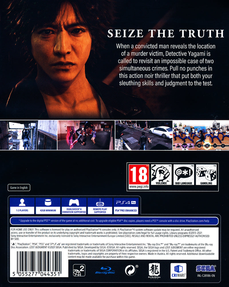 Lost Judgment PS4