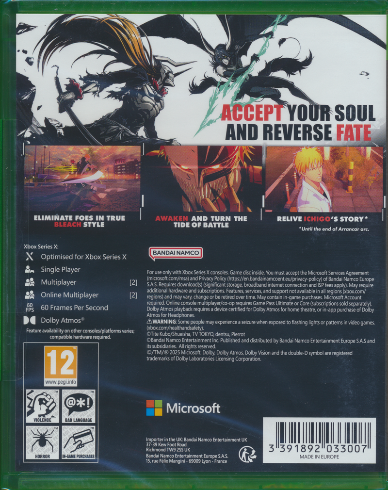 Bleach Rebirth of Souls XSX