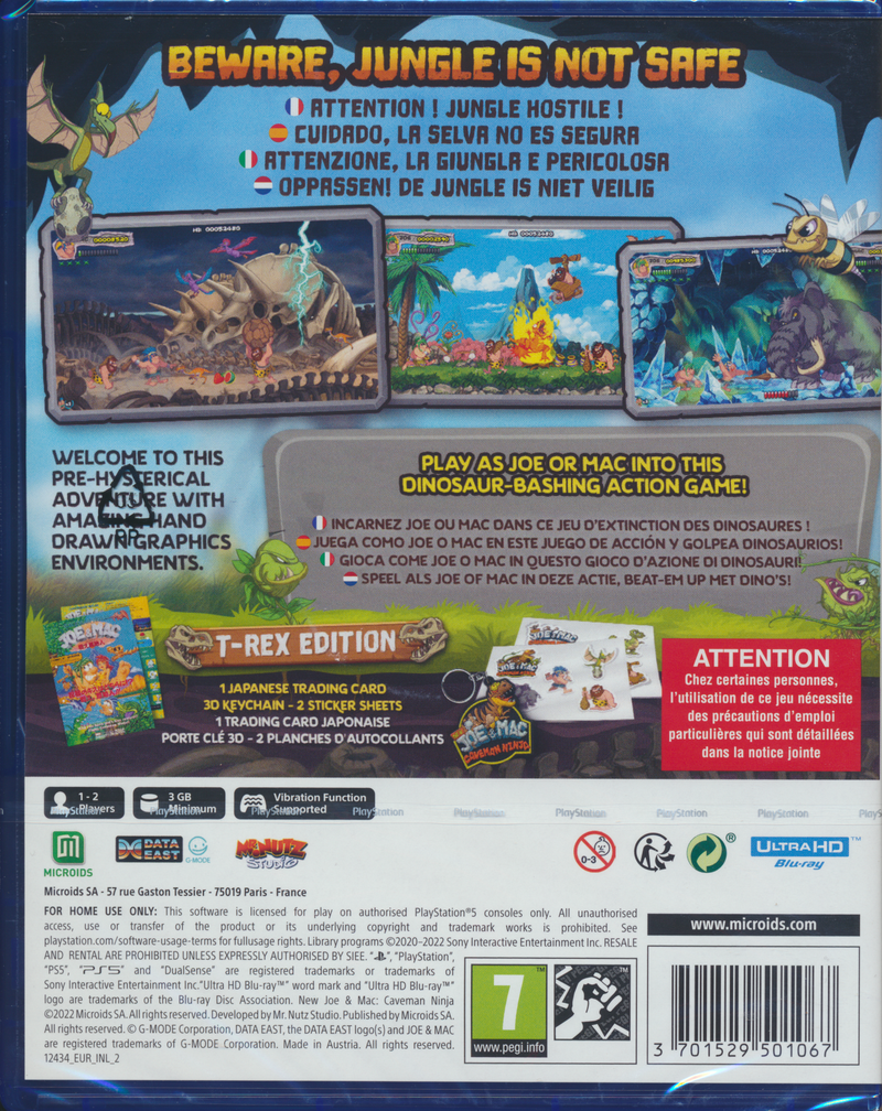 New Joe & Mac Caveman Ninja T-Rex Ed. PS5