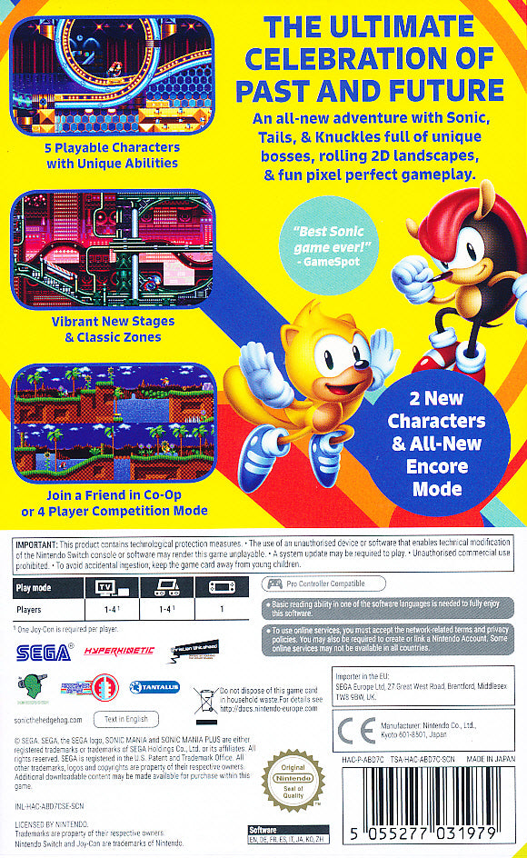 Sonic Mania Plus NS