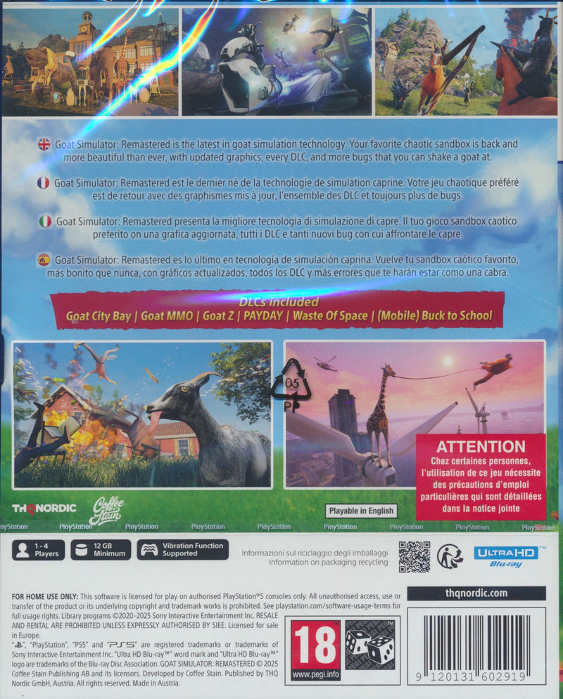 Goat Simulator Remastered PS5