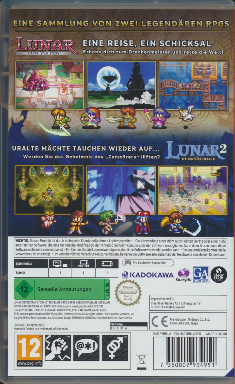 Lunar Remastered Collection USK NS