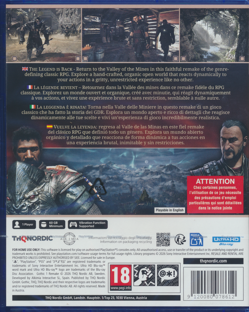 Gothic 1 Remake PS5