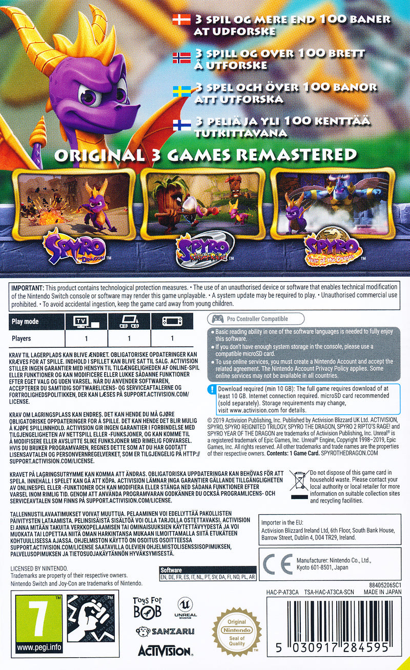 Spyro Reignited Trilogy NS