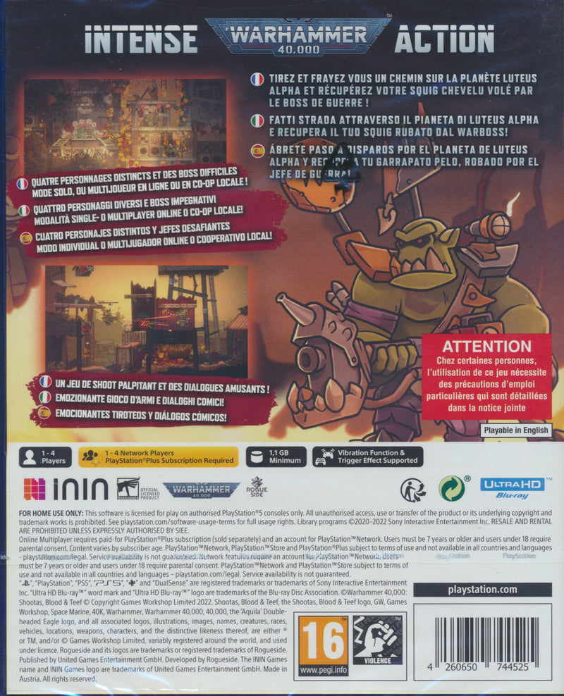 Warhammer 40K Shootas Blood & Teef PS5